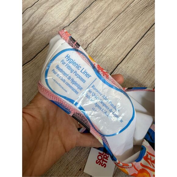 Anthro Solid and Striped The Cora Bottom in Orange Tree Print Size S - Picture 8 of 10